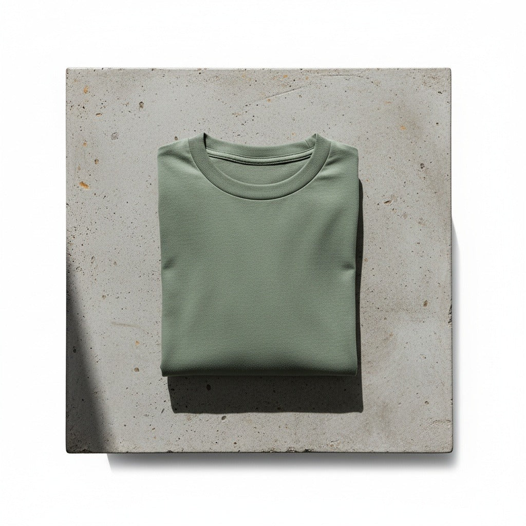 Long Sleeve Crew Neck T Shirt - Moss Green - Lifestyle Inspiration