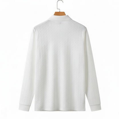 Long Sleeve Textured Shirt - Snow - Fabric Detail