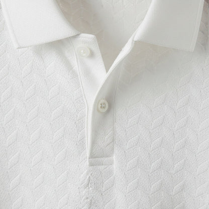 Long Sleeve Textured Shirt - Snow - Texture Close Up