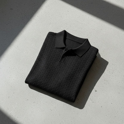 Long Sleeve Textured Shirt - Ebony - Lifestyle Inspiration