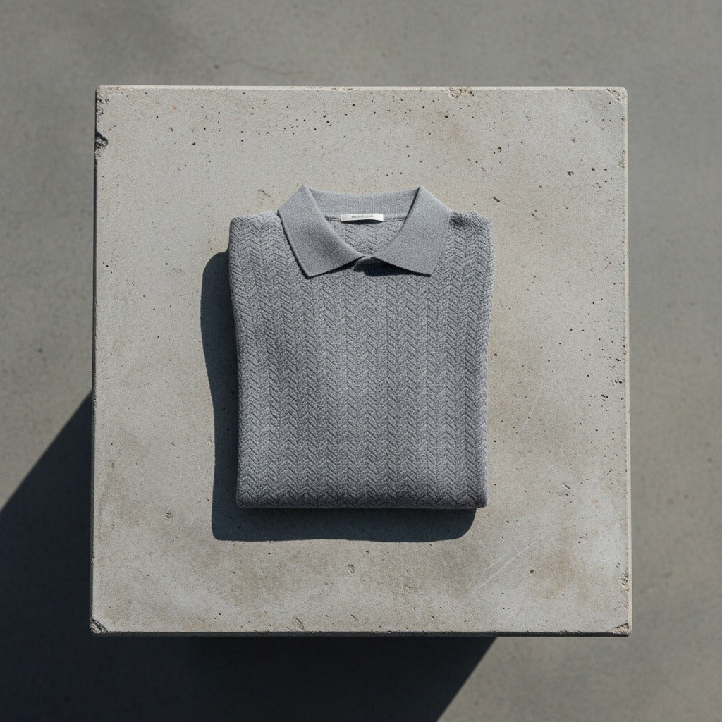 Long Sleeve Textured Shirt - Stone - Lifestyle Inspiration