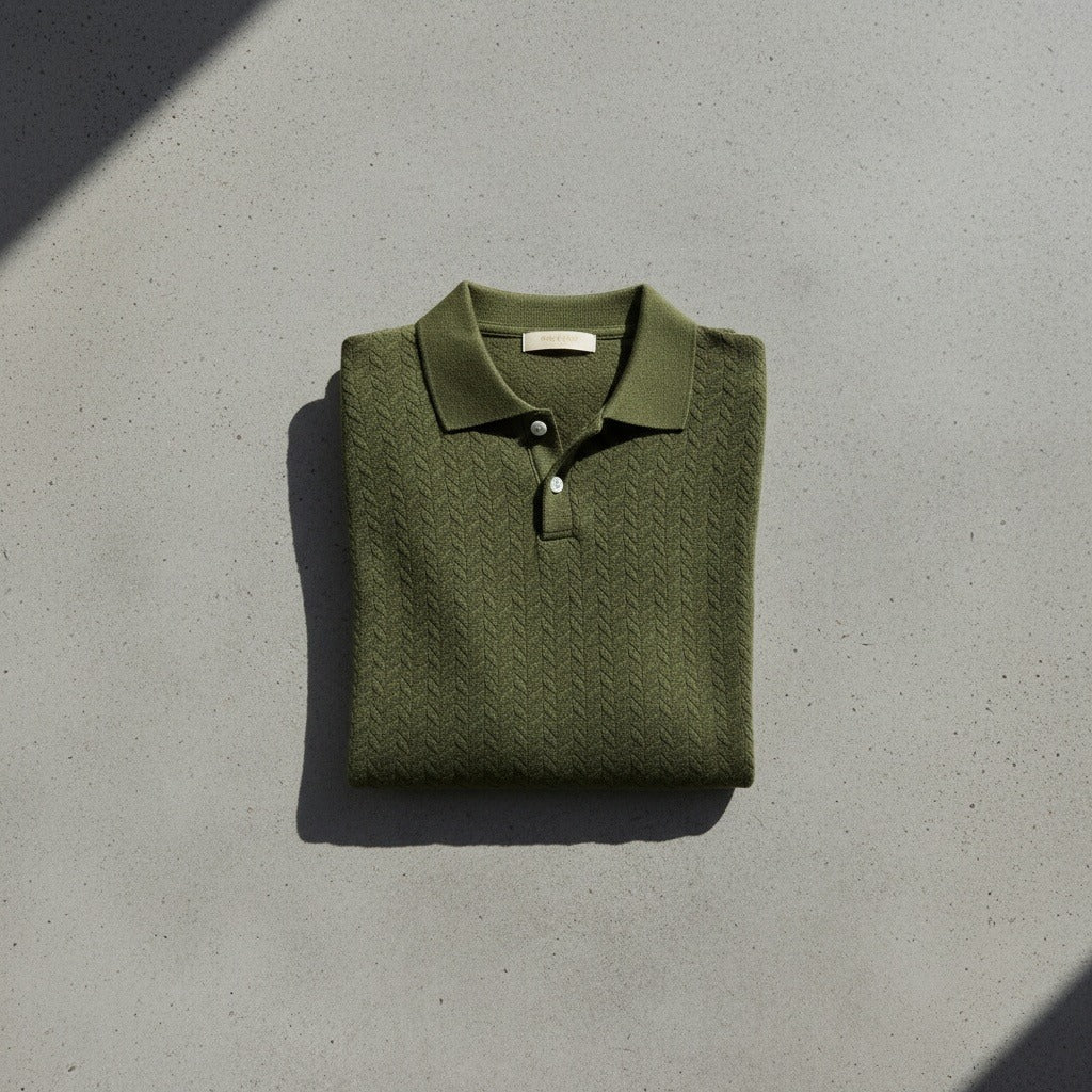 Long Sleeve Textured Shirt - Moss - Lifestyle Inspiration