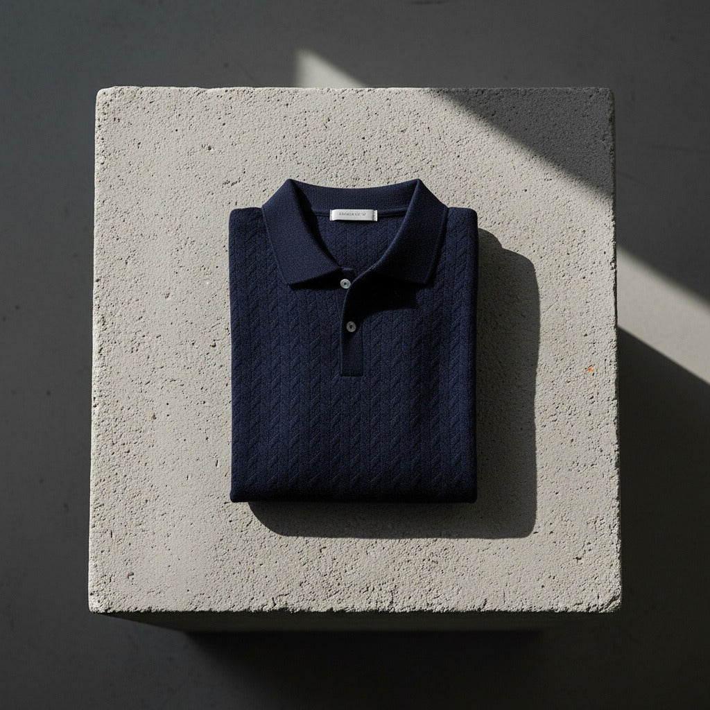 Long Sleeve Textured Shirt - Midnight - Lifestyle Inspiration