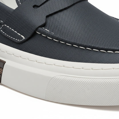 Low Slip On Shoes - Charcoal - Texture Close Up