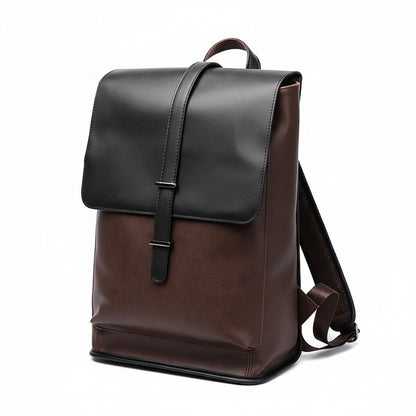 Men's Backpack for Work - Espresso Brown - Front View