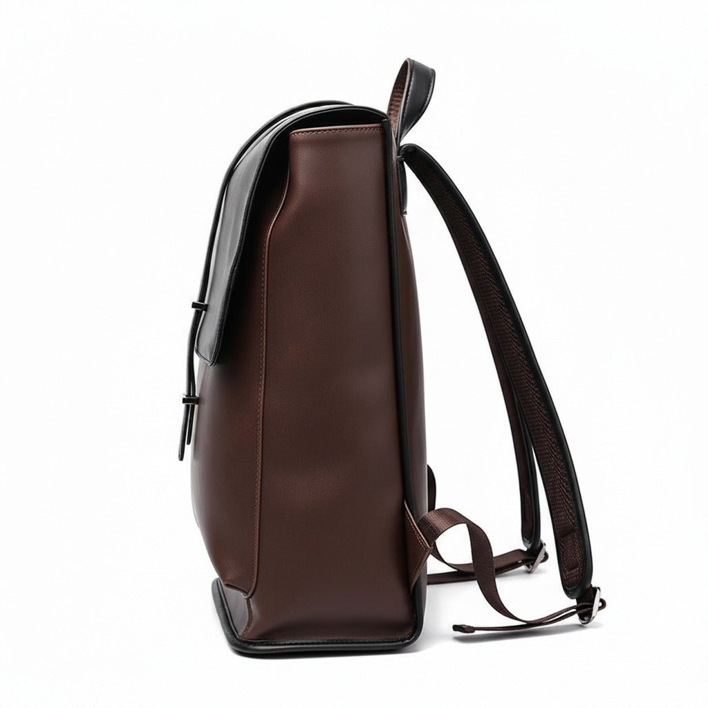 Men's Backpack for Work - Espresso Brown - Fabric Detail