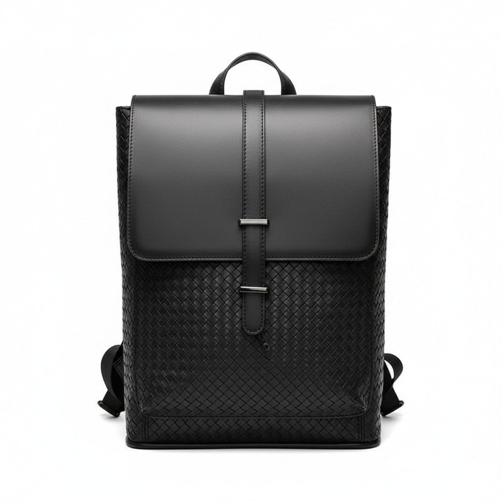 Men's Backpack for Work - Raven Black - Front View