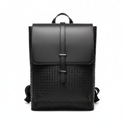 Men's Backpack for Work - Raven Black - Front View