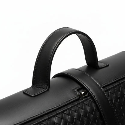 Men's Backpack for Work - Raven Black - Texture Close Up