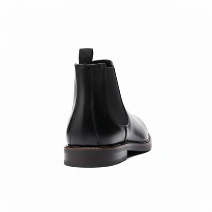 Mens Black Chelsea Boots - Black - Fabric Detail