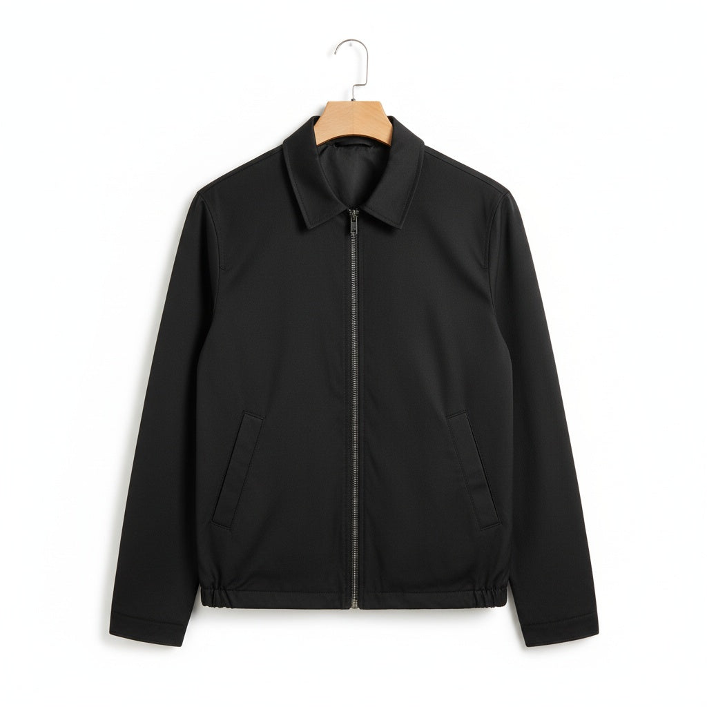 Mens Black Harrington Jacket