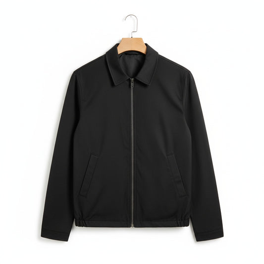 Mens Black Harrington Jacket