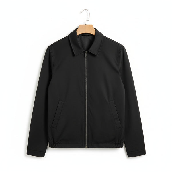 Mens Black Harrington Jacket