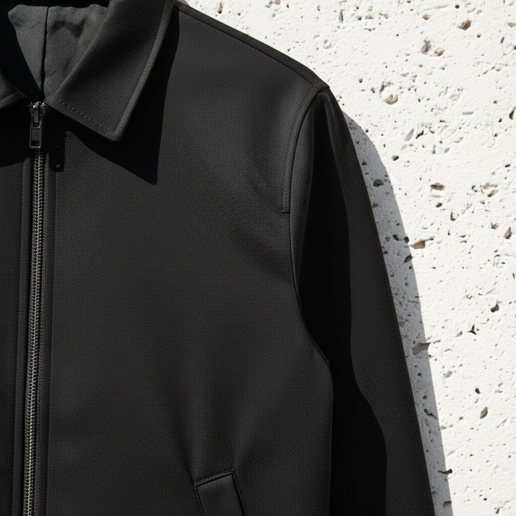 Mens Black Harrington Jacket