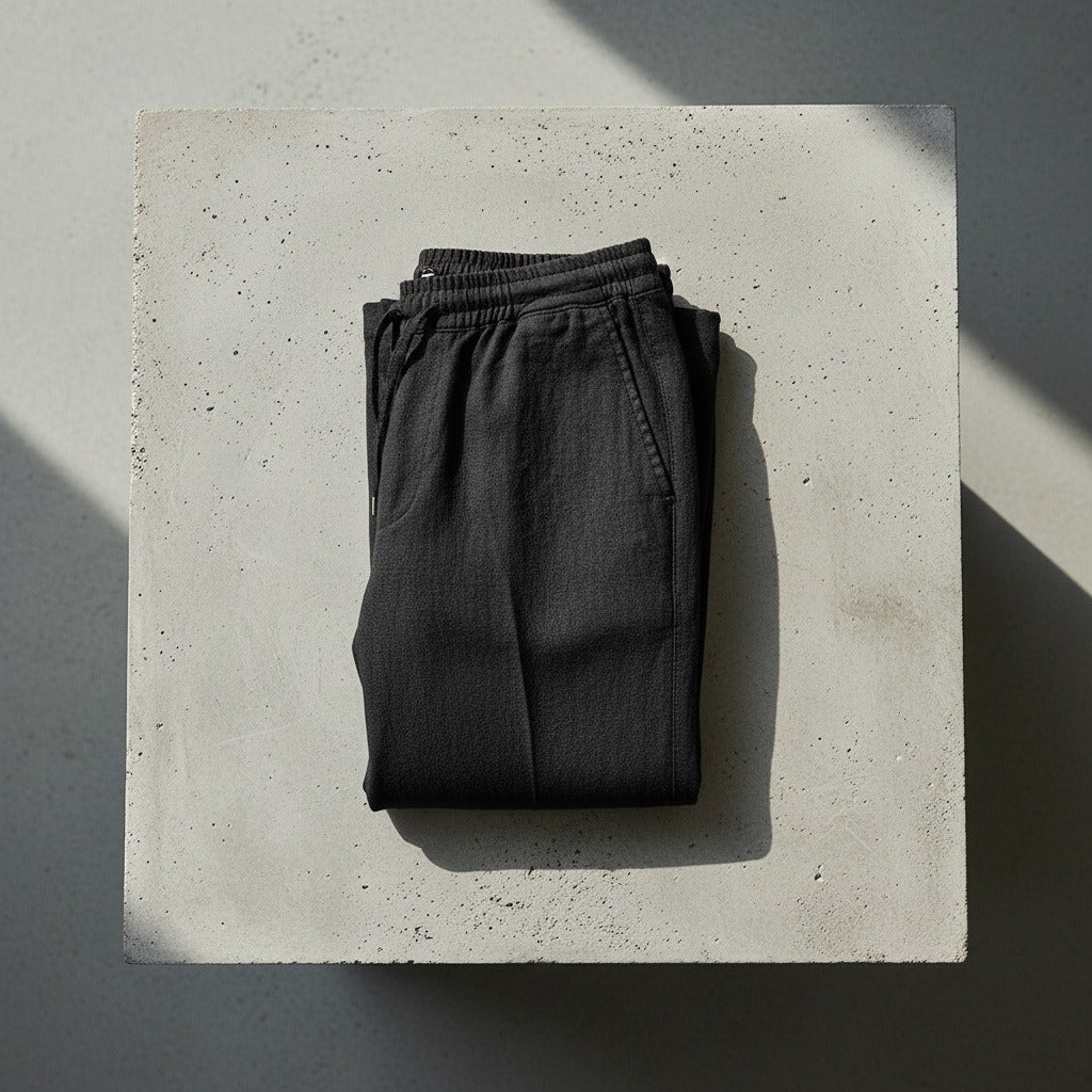 Mens Black Linen Trousers - Black - Lifestyle Inspiration