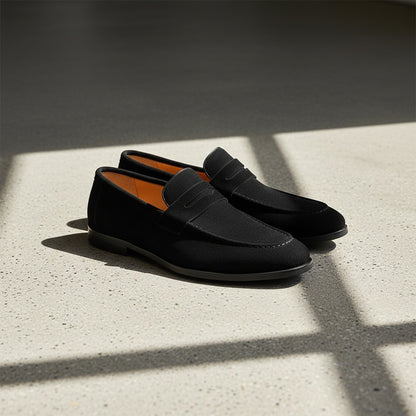 Mens Black Penny Loafers - Black - Lifestyle Inspiration