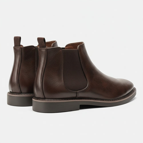 Mens Brown Chelsea Boots - Brown - Front View