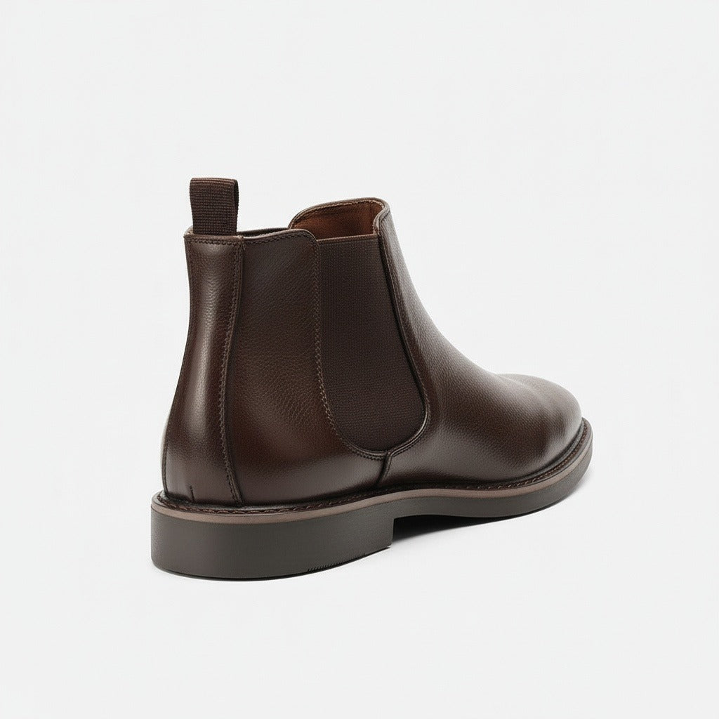 Mens Brown Chelsea Boots - Brown - Fabric Detail