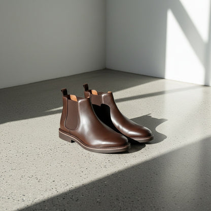 Mens Brown Chelsea Boots - Brown - Lifestyle Inspiration