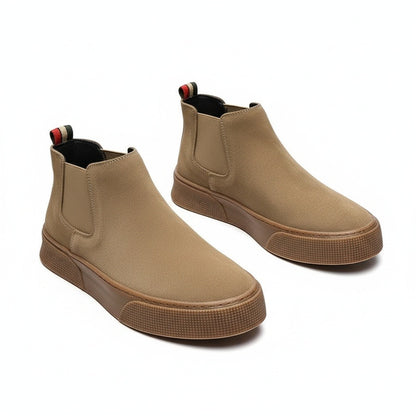 Mens Brown Slip On Shoes - Brown - Front View