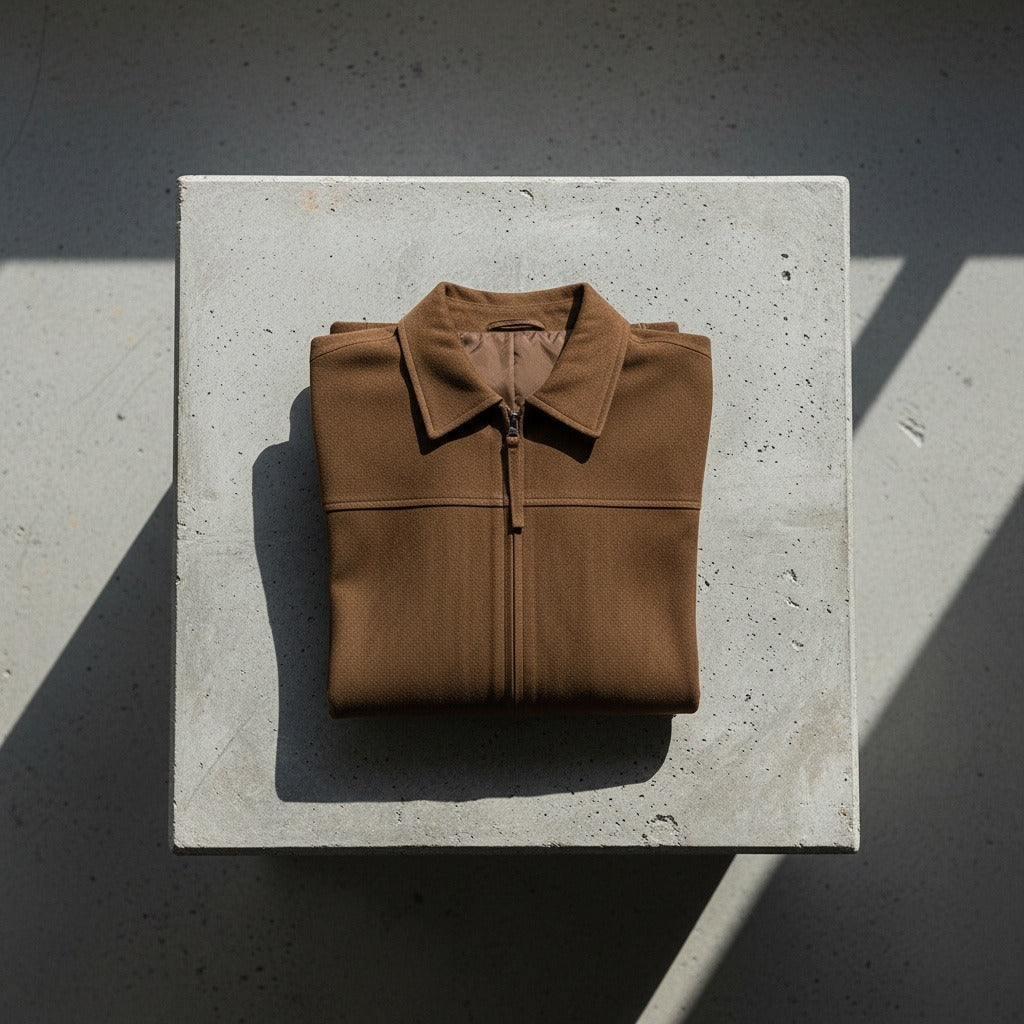 Mens Brown Suede Harrington Jacket - Brown - Lifestyle Inspiration
