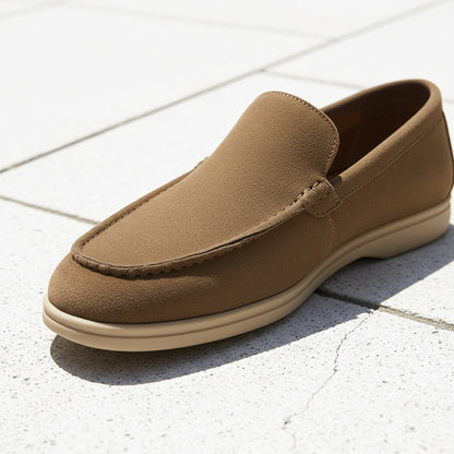 Mens Brown Suede Loafers