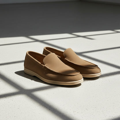 Mens Brown Suede Loafers