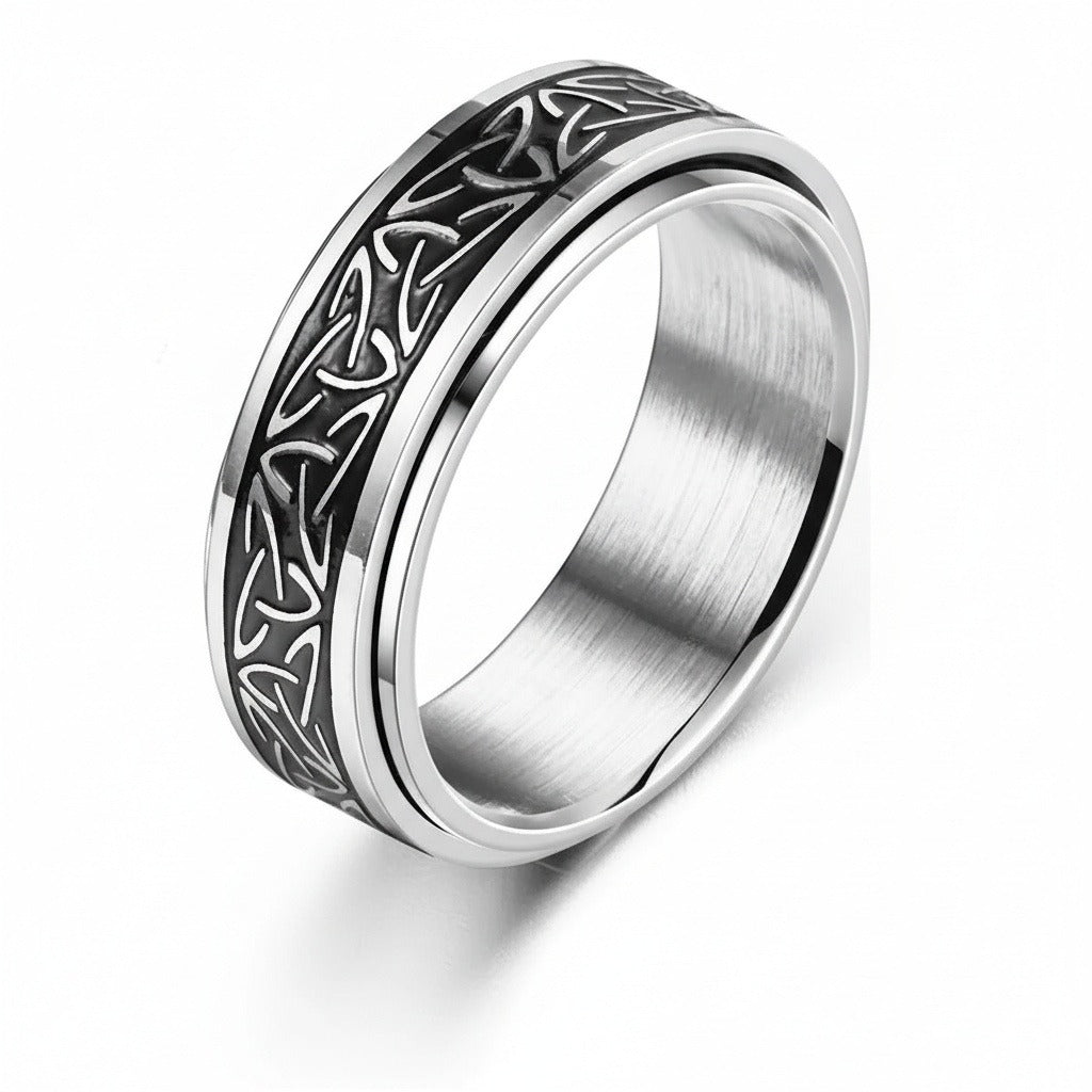 Mens Celtic Rings - Ebony - Front View