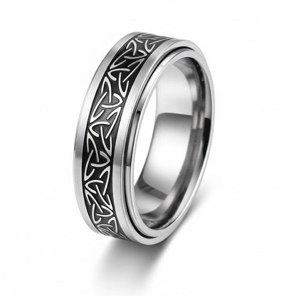Mens Celtic Rings - Ebony - Fabric Detail