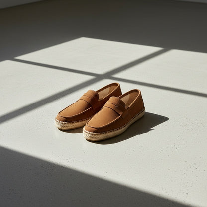 Mens Espadrille Shoes - Tobacco - Lifestyle Inspiration