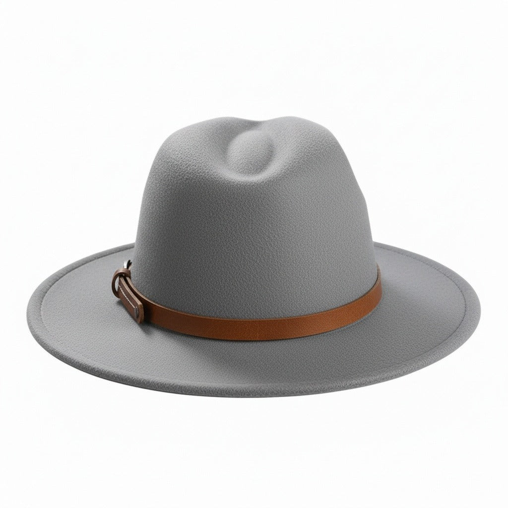 Mens Felt Hat - Slate Gray - Fabric Detail