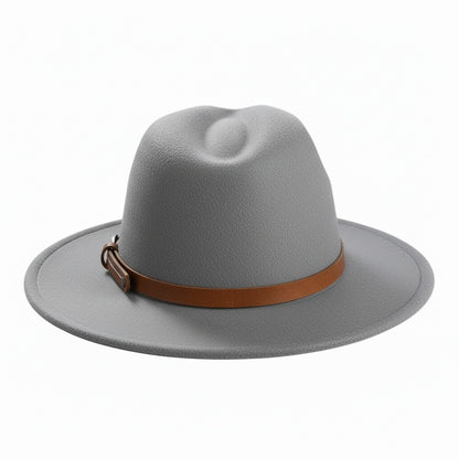Mens Felt Hat - Slate Gray - Fabric Detail