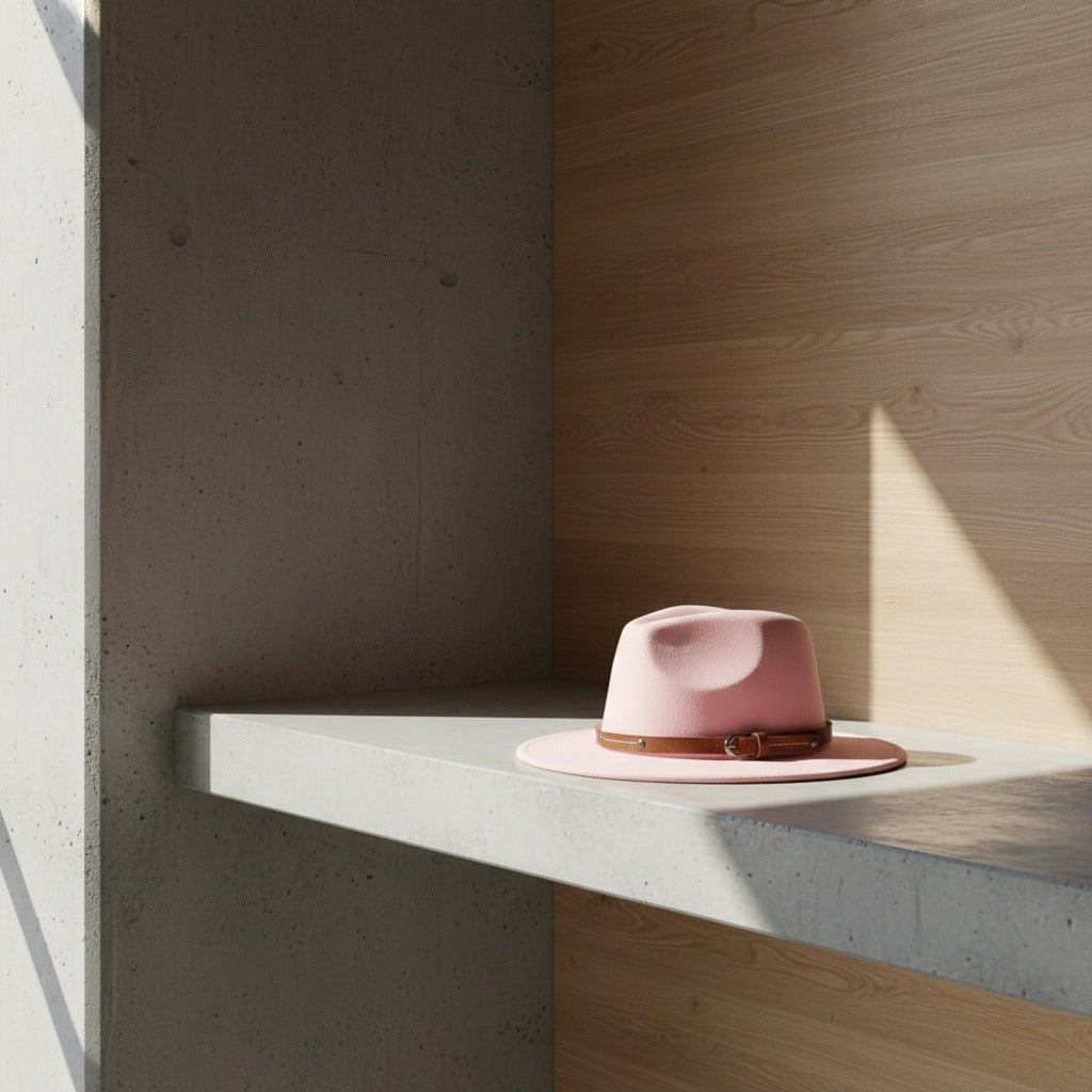 Mens Felt Hat - Baby Pink - Lifestyle Inspiration