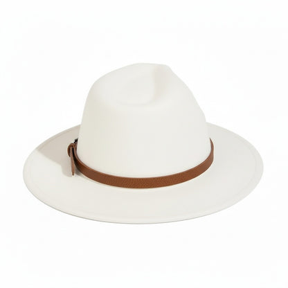 Mens Felt Hat - Off-White - Fabric Detail