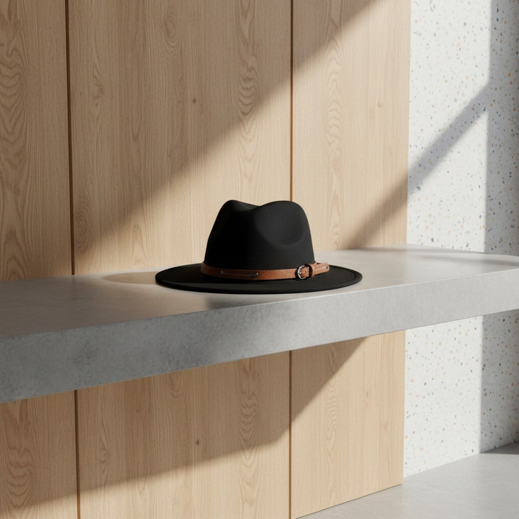 Mens Felt Hat - Midnight Black - Lifestyle Inspiration