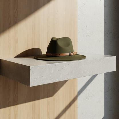 Mens Felt Hat - Olive Green - Lifestyle Inspiration