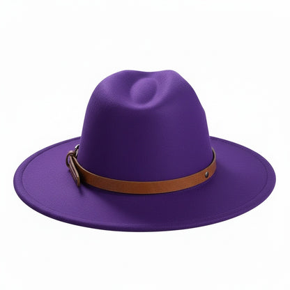 Mens Felt Hat - Purple - Fabric Detail