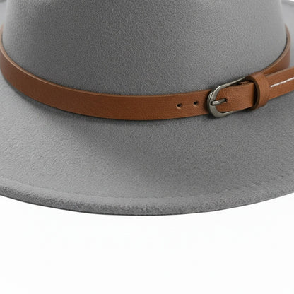 Mens Felt Hat - Stone Gray - Texture Close Up