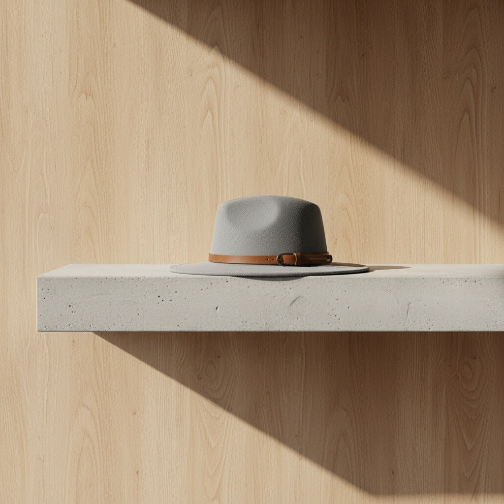 Mens Felt Hat - Stone Gray - Lifestyle Inspiration