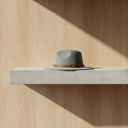 Mens Felt Hat - Stone Gray - Lifestyle Inspiration