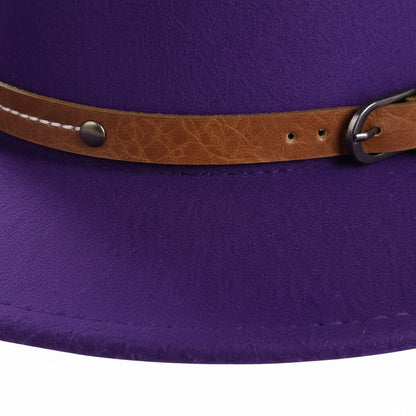 Mens Felt Hat - Purple - Texture Close Up