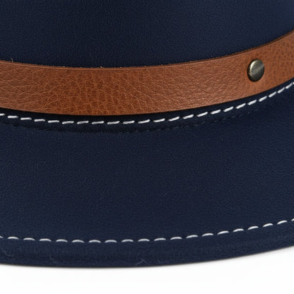 Mens Felt Hat - Deep Navy - Texture Close Up