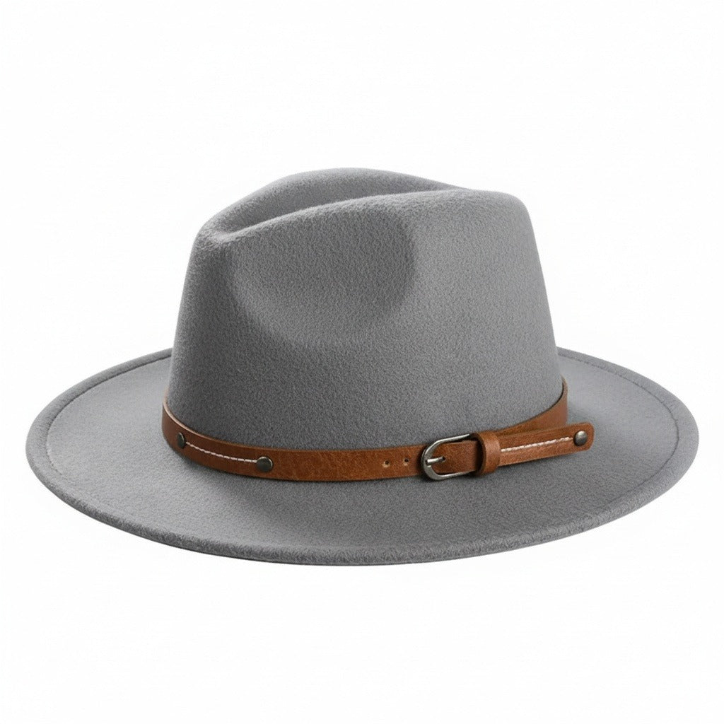 Mens Felt Hat - Slate Gray - Front View