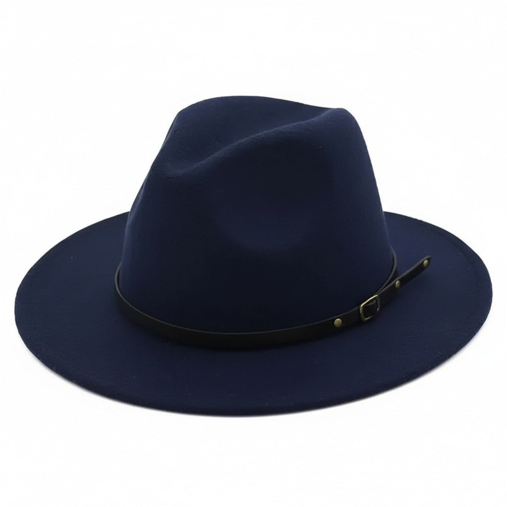 Mens Gatsby Hat - Navy Blue - Front View