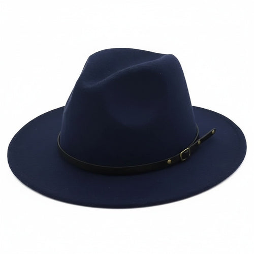 Mens Gatsby Hat - Navy Blue - Front View