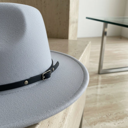 Mens Gatsby Hat - Silver Gray - Back View