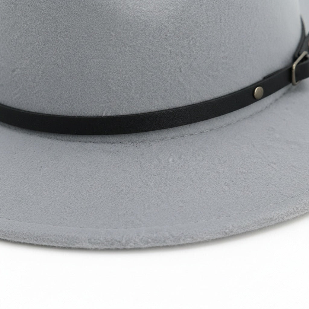 Mens Gatsby Hat - Silver Gray - Texture Close Up