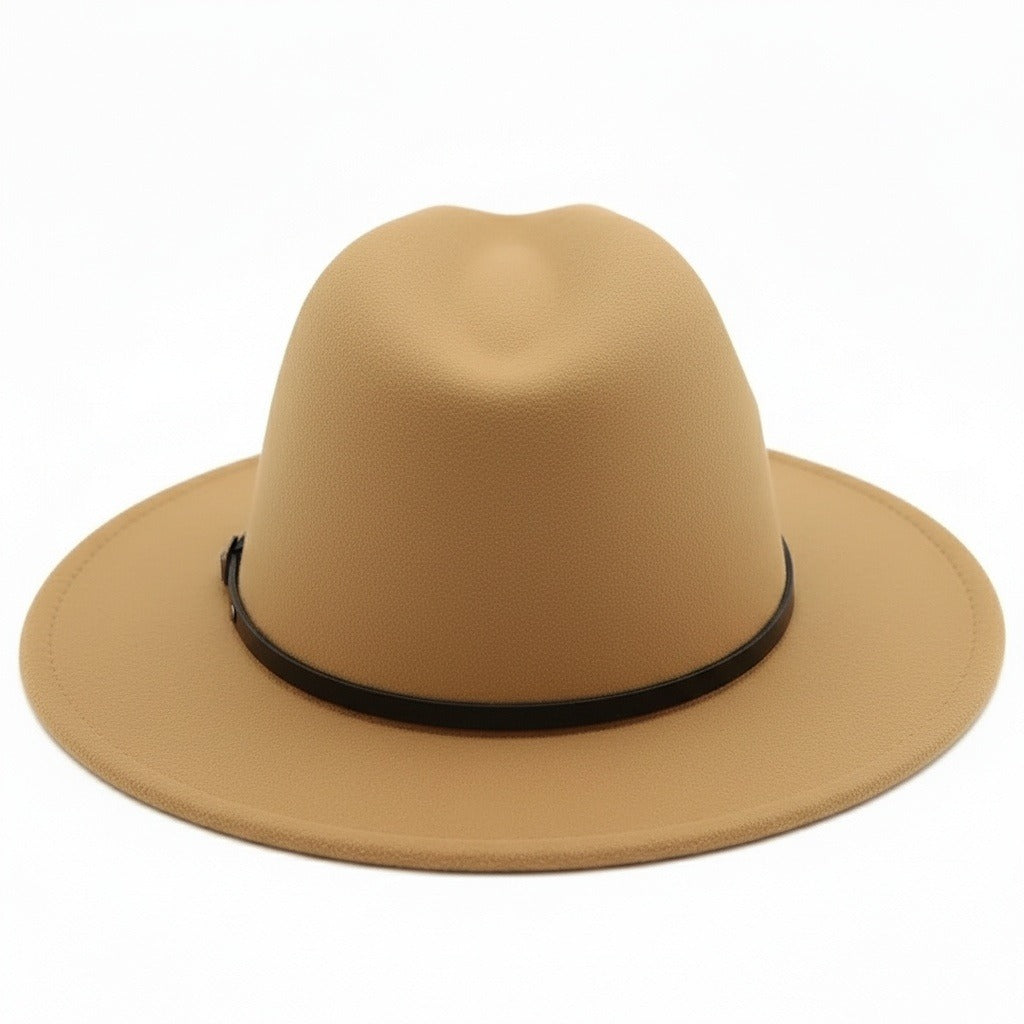 Mens Gatsby Hat - Camel Tan - Fabric Detail