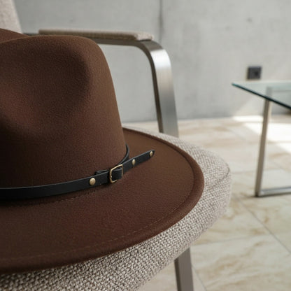 Mens Gatsby Hat - Chocolate Brown - Back View