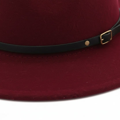 Mens Gatsby Hat - Burgundy - Texture Close Up